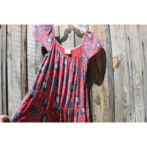 Knox Rose Floral Midi Dress-Size Small-Pheasant-Bohemian-100% Rayon-Soft - Picture 8 of 9